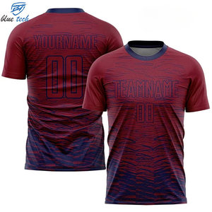 High Quality Custom Sublimated Team Jersey Breathable Athletic T-Shirt Short Sleeve Football Sports Clubs Wholesale OEM Service - Product Image 6