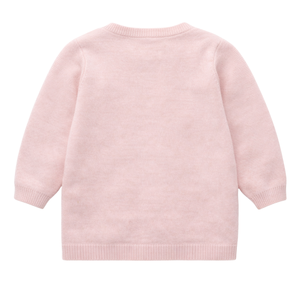 Cardigan rose pâle texturé pour bébé, en tricot doux, à manches longues, boutonné, pour nouveau-né, nourrisson et tout-petit. - Product Image 2