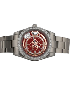 Reloj de cuarzo para mujer, pulsera de acero inoxidable, esfera con diamantes, reloj de pulsera analógico, regalo de moda - Product Image 1