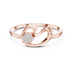 Anillo Minimalista de Oro Amarillo Sólido de 14k para Mujer con Diamantes Redondos de Corte Brillante y Piedras Cultivadas en Laboratorio, para Uso Diario, Apilable - Product Image 3