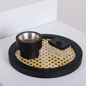 Brûleur d'encens Oud de luxe, ensemble de brûleur d'encens Bakhoor avec plateau décoratif, Mabkhara arabe moderne, porte-parfum d'intérieur - Product Image 6