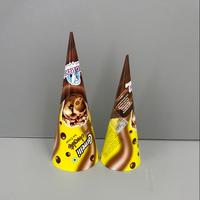 Manchon en papier pour cornets de crème glacée et gaufres, jetable, personnalisé, en aluminium, pour la vente en gros