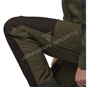 Pantalon de chasse professionnel pour homme, hiver/été, en cuir/toile, coupe-vent, imperméable, respirant, logo personnalisé, extérieur - Product Image 5