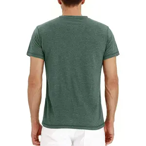 T-shirt pour homme en toile de coton 100% de haute qualité, 200 g/m², coupe classique, décontracté, respirant, col rond - Product Image 6