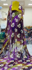 ชุดแต่งงานฟารันซาวีขายดี คุณภาพสูง ผ้าไหมแท้ 100% ระบายอากาศได้ดี พิมพ์ลายหลากสี ประดับคริสตัล ดีไซน์แบบดิรัก โซมาลี ทอแบบดั้งเดิม - Product Image 6