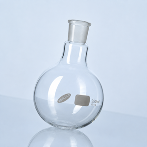 Frasco de Destilación de Cuello Largo y Boca Corta, Fondo Redondo, de Vidrio Borosilicato, Resistente a Altas Temperaturas, para Laboratorio - Product Image 6