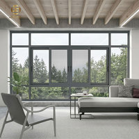 Fenêtre coulissante en aluminium de haute qualité pour maison résidentielle moderne, norme européenne AS2047, double vitrage, alliage d'aluminium