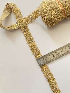 KUSHANG Hilo Metálico de Poliéster para Crochet, Ribete de Encaje Jalebi, Bordado, Color Personalizado, Patrón a Cuadros Vintage, Tela Suave - Product Image 2