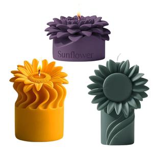 แม่พิมพ์ซิลิโคนสำหรับทำเทียนหอม กลิ่นดอกทานตะวัน ตกแต่งด้วยหินหอม สำหรับทำมูสเค้กและเบเกอรี่ - Product Image 5