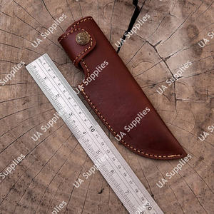 Étui à couteau en cuir fait main de haute qualité, en cuir de vache véritable, avec passant de ceinture, pour la chasse, le camping, la survie, EDC, personnalisable, vente en gros - Product Image 4