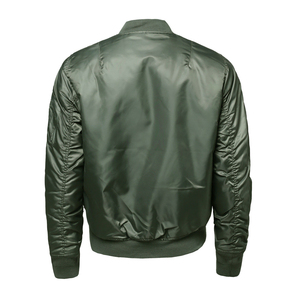 Veste de baseball bleue pour homme, couleur unie, polyester, col rabattu, boutons sur le devant, style décontracté, vêtements d'automne - Product Image 5
