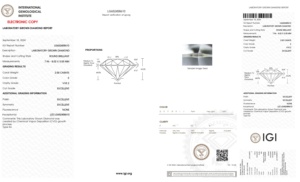 Diamant rond brillant cultivé en laboratoire CVD de 2,00 CT, couleur E, clarté VVS2, 7,96 MM, certifié IGI, cadeau de mariage, bijoux, diamant non monté - Product Image 2