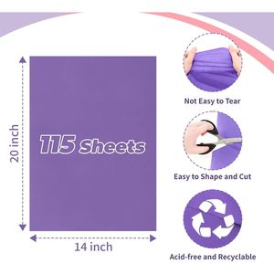 20 Colori, 115 Fogli di Carta Velina per Confezioni Regalo, 14 X 20 Pollici, Confezione Convenienza per Artigianato, Festività, Compleanni, Halloween e Natale - Product Image 2