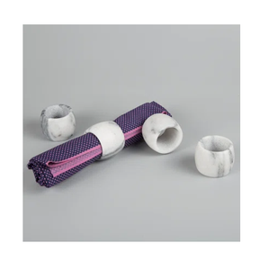 Anneau de serviette en marbre de haute qualité, écologique, en pierre grise, meilleur prix - Product Image 2