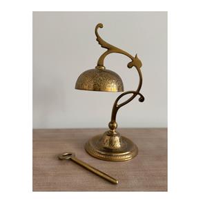 Campana de mesa de latón para uso en mesas de cafeterías y restaurantes con cuerpo de latón resistente y sonido claro. - Product Image 4