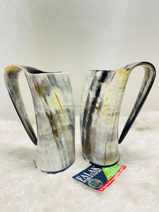 ฮอร์นแก้วมักทำด้วยมือสไตล์ไวกิ้งเรือเก็บเครื่องดื่มแบบชนบทสไตล์นอร์ดิกของแท้สำหรับดื่มเบียร์ทุ่งหญ้าคนรักชา fwe - Product Image 3