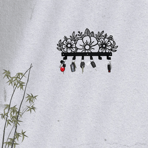 CIFbuy Appendiabiti da Parete in Metallo a Tema Floreale, Decorazione per Ingresso con Organizzatore per Posta e Chiavi, TikTok per Servizio Ritiro Temu - Product Image 1