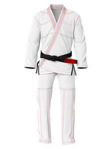 Kimono de BJJ 100% Algodón, Duradero, Corte Regular, con Cinturón Blanco, 460g, Transpirable y Elástico - Product Image 3