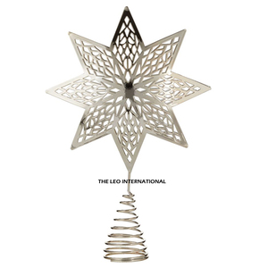 Five-Pointed Star Christmas <b>Tree</b> <b>Topper</b> Decorations Gold Electroplated Standing Ornament for Home Wholesale - Product Image 4