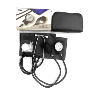 Esfigmomanómetro aneroide manual médico con piezas de repuesto, estetoscopio, reloj medidor, tipo brazalete, máquina monitor de presión arterial alta, metálico - Product Image 5
