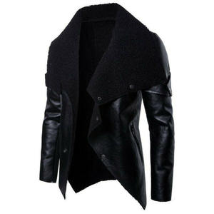 <b>Men</b> Classic Genuine Leather <b>Jacket</b> Soft Comfortable Casual Full Zip Durable Everyday Regular Fit Outerwear Winter Stand Collar - Product Image 4