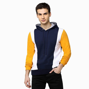Nueva Llegada, Sudadera con Capucha para Hombre, Transpirable, con Logotipo Personalizado, Bloques de Color, Corte Regular, 100% Algodón, Resistente al Viento, para Invierno - Product Image 1