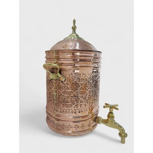 Distributeur d'eau en cuivre de qualité assurée avec couvercle, grande capacité, design oriental, vaisselle pour la maison - Product Image 5