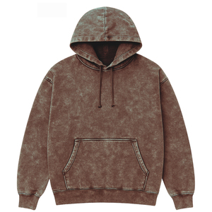 Sudadera con Capucha Oversize de Invierno con Lavado Ácido Personalizado, Estilo Urbano, de Algodón Grueso, Felpa, Ecológica y con Efecto Vintage - Product Image 6