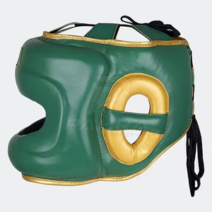 Protège-tête de boxe professionnel en cuir, respirant, léger, avec rembourrage en mousse absorbant les chocs, ajustement réglable pour le sparring et le MMA - Product Image 4