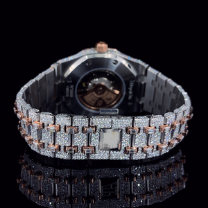 Reloj de Hombre de Lujo con Diamantes Moissanite VVS, Estilo Deportivo y Elegante, Cristal de Cuarzo, Esfera de Acero Inoxidable de 41 mm - Product Image 5