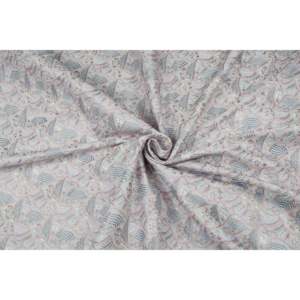 Tela Brocada Jacquard Italiana con Bordado Floral de Lavanda, Tejida con Hilo Multicolor de 58 Pulgadas de Ancho, 100% Seda - Product Image 4
