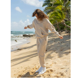 Conjunto deportivo unisex de felpa francesa verde personalizado para hombre y mujer, chándal para mujer - Product Image 2