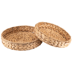 Panier rectangulaire en corde de papier avec poignée, deux compartiments, plateau de rangement tissé à la main pour fruits, collations, décoration de la maison et de la cuisine - Product Image 3