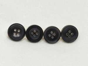Boutons en corne de buffle de haute qualité, taille et forme personnalisées, couleur noire, bouton à 4 trous, mode, corne de buffle noire de haute qualité - Product Image 5