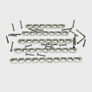 RAICES ENTERPRISES Placas de Reconstrucción de Acero Inoxidable de 3.0mm con Certificación CE X6-X10 para Cirugía Veterinaria con Tornillos Corticales - Product Image 1