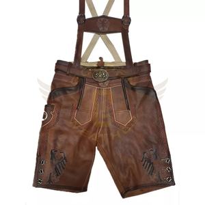 2022 traditionnel bavarois Trachten Gilet pour hommes Golden Weather mi-taille Lederhosen en cuir pour la célébration de l'Oktoberfest - Product Image 1
