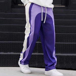 Custom Embroidery Heavyweight Cotton Flared Corduroy Straight Leg Eco-Friendly Breathable Vintage Patchwork Drawstring Mid Men - Product Image 4