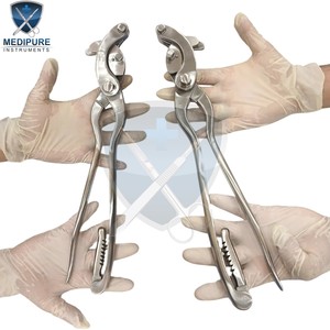 High Quality Serra Emasculator Curved with Ratchet Stainless Steel Heavy Duty Veterinary <b>Castration</b> <b>Tool</b> Veterinary Instruments - Product Image 1