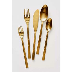 Luxury Stainless Steel Flatware Sets Stylish Silverware Cutlery with Elegant Handle Reusable for Weddings Hotels and <b>Kitchens</b> - Product Image 4