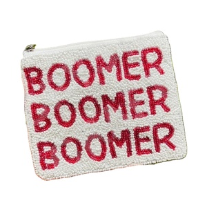 Monedero de algodón bordado a mano con cuentas de semillas, personalizable en color y logotipo, para mujer, marca BOOMER - Product Image 1