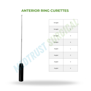 Curettes anciennes à anneau de 18 pouces (460 mm) – Instrument de chirurgie neuro-spineuse pour l'élimination des disques lombaires et le curettage tissulaire - Product Image 2