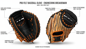 Youth/Adult Professional <b>Baseball</b> Catcher's Mitt Custom Printed Leather Training Glove for Fastball Practice & Game Use Gloves - Product Image 2
