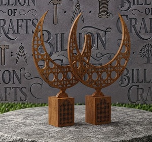 Étagère en bois pour la décoration du Ramadan Kareem, design mosquée, présentoir de table pour la maison, cadeau - Product Image 3