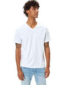 Camiseta de Hombre Personalizada con Cuello en V, Manga Corta, Corte Regular, 100% Algodón, Secado Rápido, Transpirable, Diseño Sencillo de Color Sólido, Venta al Por Mayor - Product Image 1