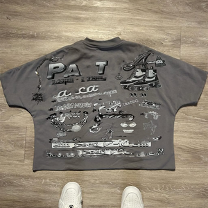 เสื้อยืดวินเทจสำหรับ250gsm เสื้อยืดโอเวอร์ไซส์ unisex ผ้าฝ้าย100% พิมพ์ลาย DTG เสื้อยืดผู้ชายออกแบบได้ตามต้องการ - Product Image 6