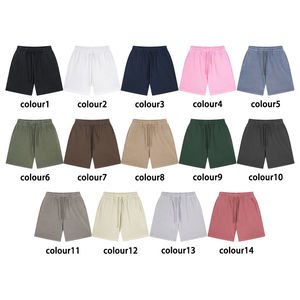 Shorts de sport décontractés pour hommes avec logo personnalisé, taille élastique, cordon de serrage, séchage rapide, respirants, 100 % coton, pour entraînement et sport, vente en gros - Product Image 5