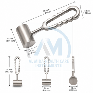 Martillo Ortopédico Manual de Acero Inoxidable, Instrumento Quirúrgico Reutilizable, Martillo para Huesos, Clase I, Certificado CE - Product Image 5