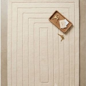 Hot Selling Modern Geometric Rectangle Area <b>Rug</b> Wool Acrylic Flat Weave Non-Slip Living Room Decorative Floor Covering - Product Image 5