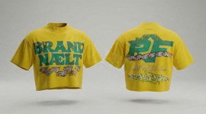 Vintage 100% Cotton Bamboo Blend Fleece Fabric Breathable Customized Hip Hop Street Wear O-Neck Regular Sleeve T-Shirt Men - Product Image 5