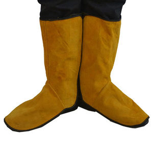 Cowhide Split Leather Welding <b>Boot</b> & Shoe <b>Covers</b> Heat Abrasion Resistant Foot Protectors Leather Welding Shoe <b>Cover</b> - Product Image 6